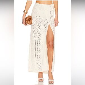 Tularosa revolve knit crochet wrap skirt Thea maxi